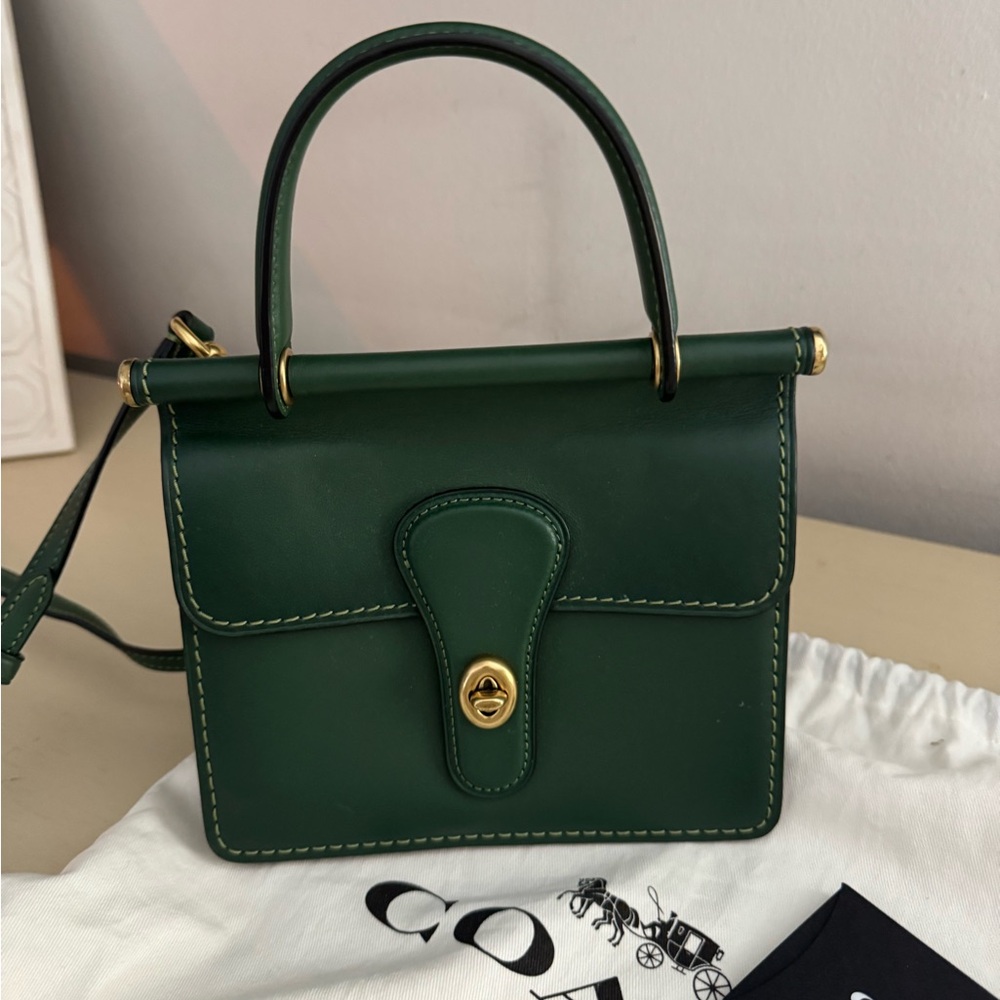 COACH 1941 Originals Willis Top Handle 18 Hunter Green 79154